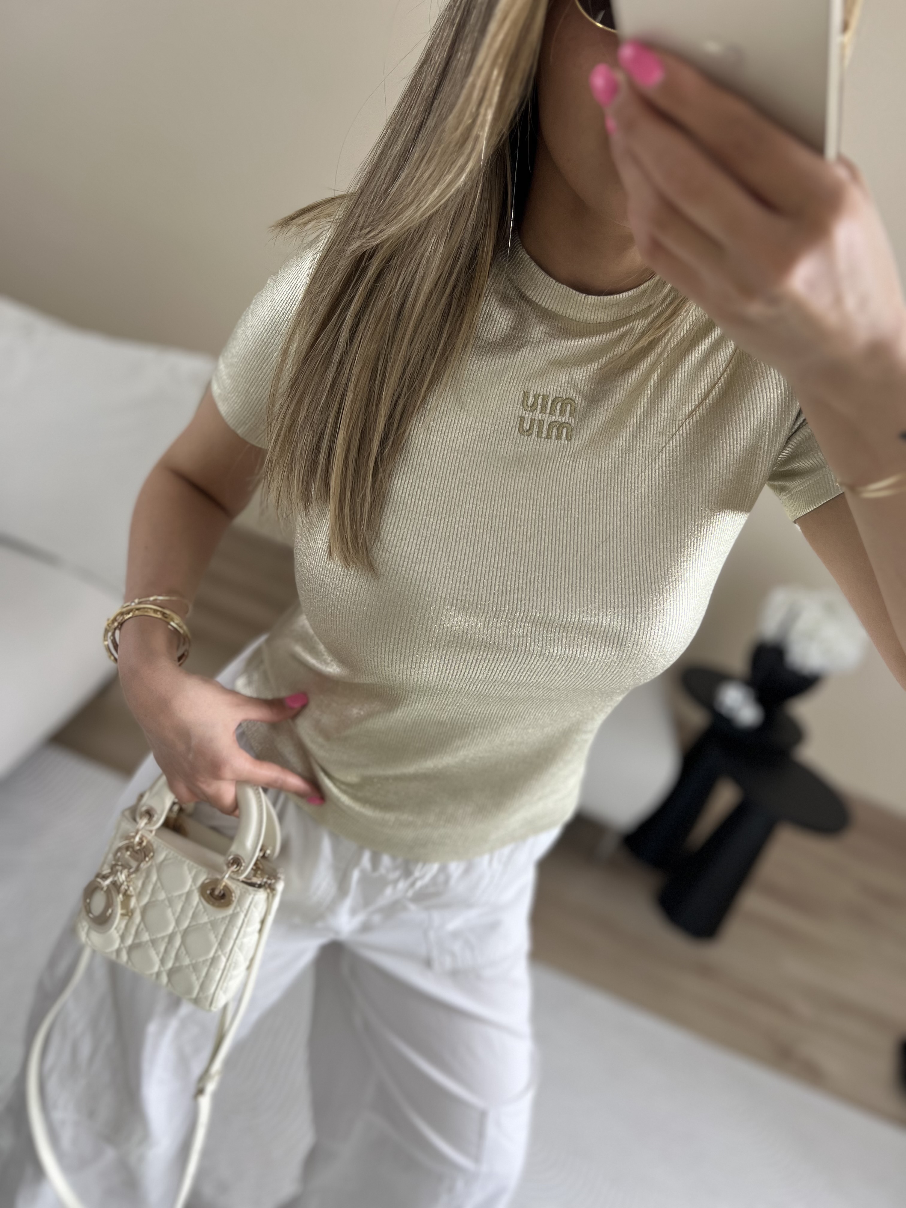 Premium Gold baskılı Tşört - Gold