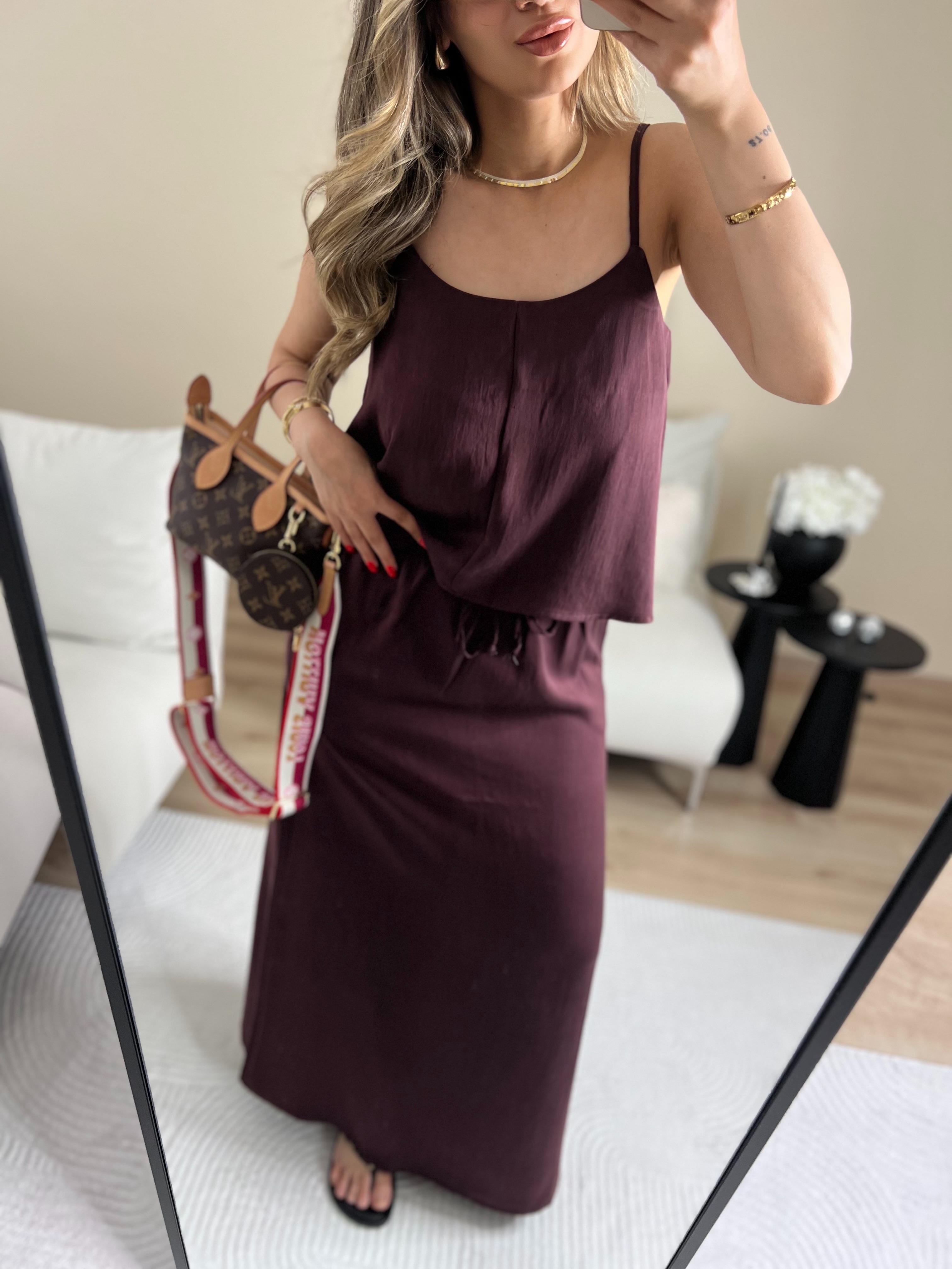Bordo etek bluz takım - Bordo